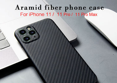 Случай телефона волокна углерода случая Aramid iPhone 11 военной ранга материальный