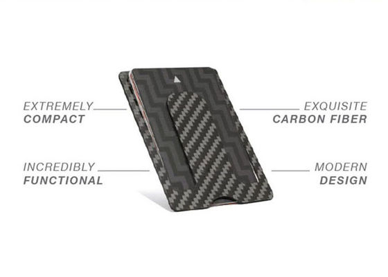 Вручать высокой твердости 10g реальный бумажник волокна углерода