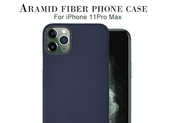 Голубые случай волокна углерода случая волокна Aramid iPhone 11 цвета Pro максимальный