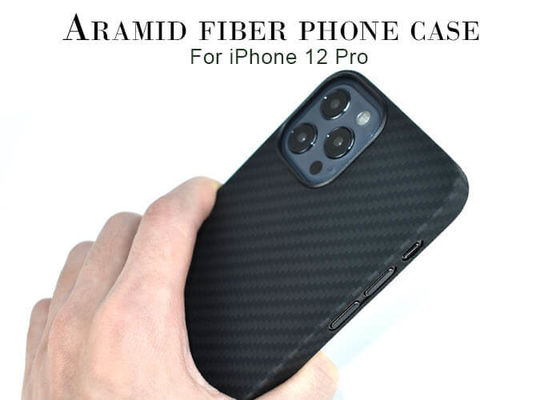 Пластиковый случай телефона волокна Aramid цвета черноты кольца на iPhone 12 12 Pro