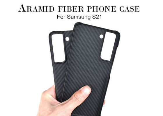 Случай углерода случая телефона волокна Aramid крышки Samsung S21 половинный