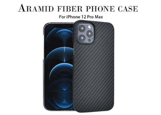 Магнитный черный случай телефона волокна Aramid полного покрытия цвета в случай Кевлара iPhone 12 Pro максимальный мобильный
