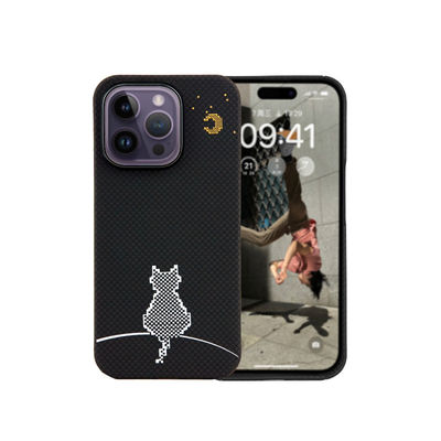 Ультратонкий 0,8 мм Толщина 16 г Вес Устойчивый к грязи телефонный чехол из арамидового волокна для iPhone 16 Pro Max