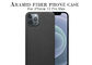 Равнина полной защиты черная соткет случай углерода случая волокна Aramid iPhone 12