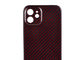 Облегченный лоснистый поверхностный красный цвет случая телефона волокна Aramid на iPhone 12
